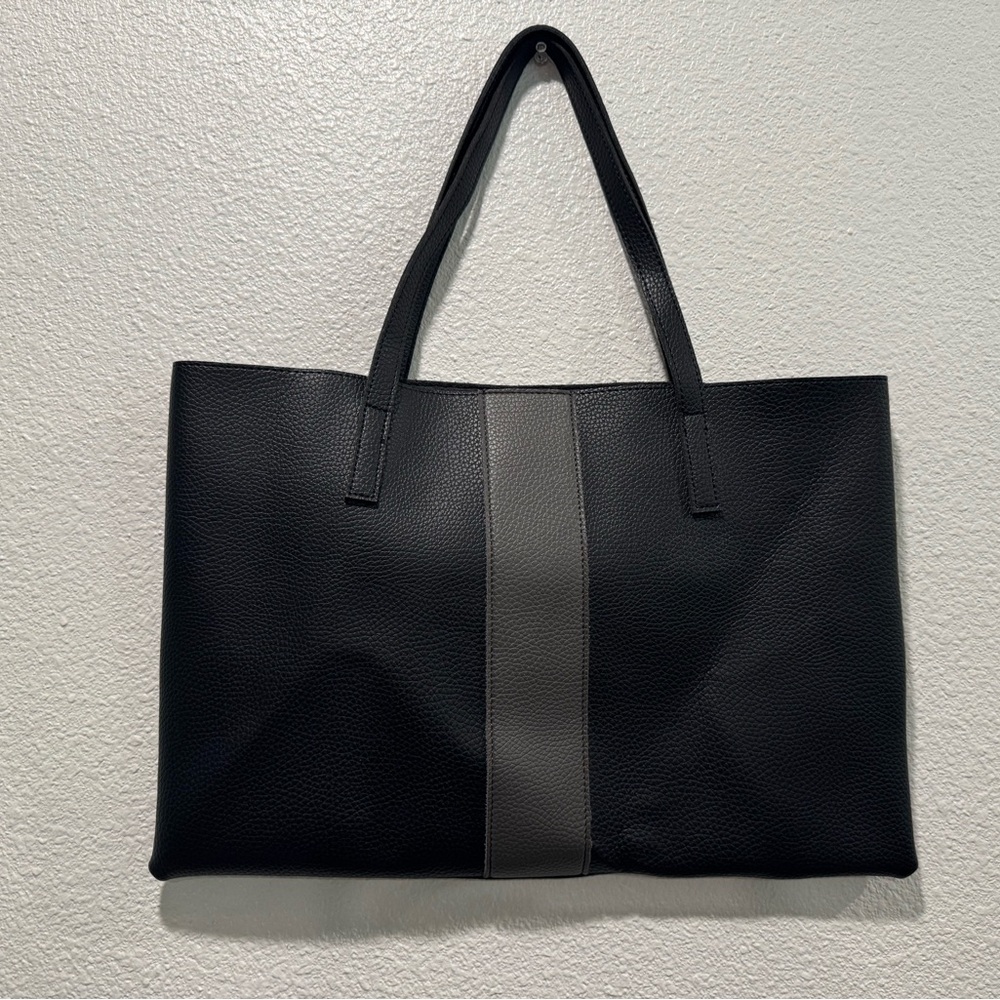 Vince Camino Black and Gray Tote Bag